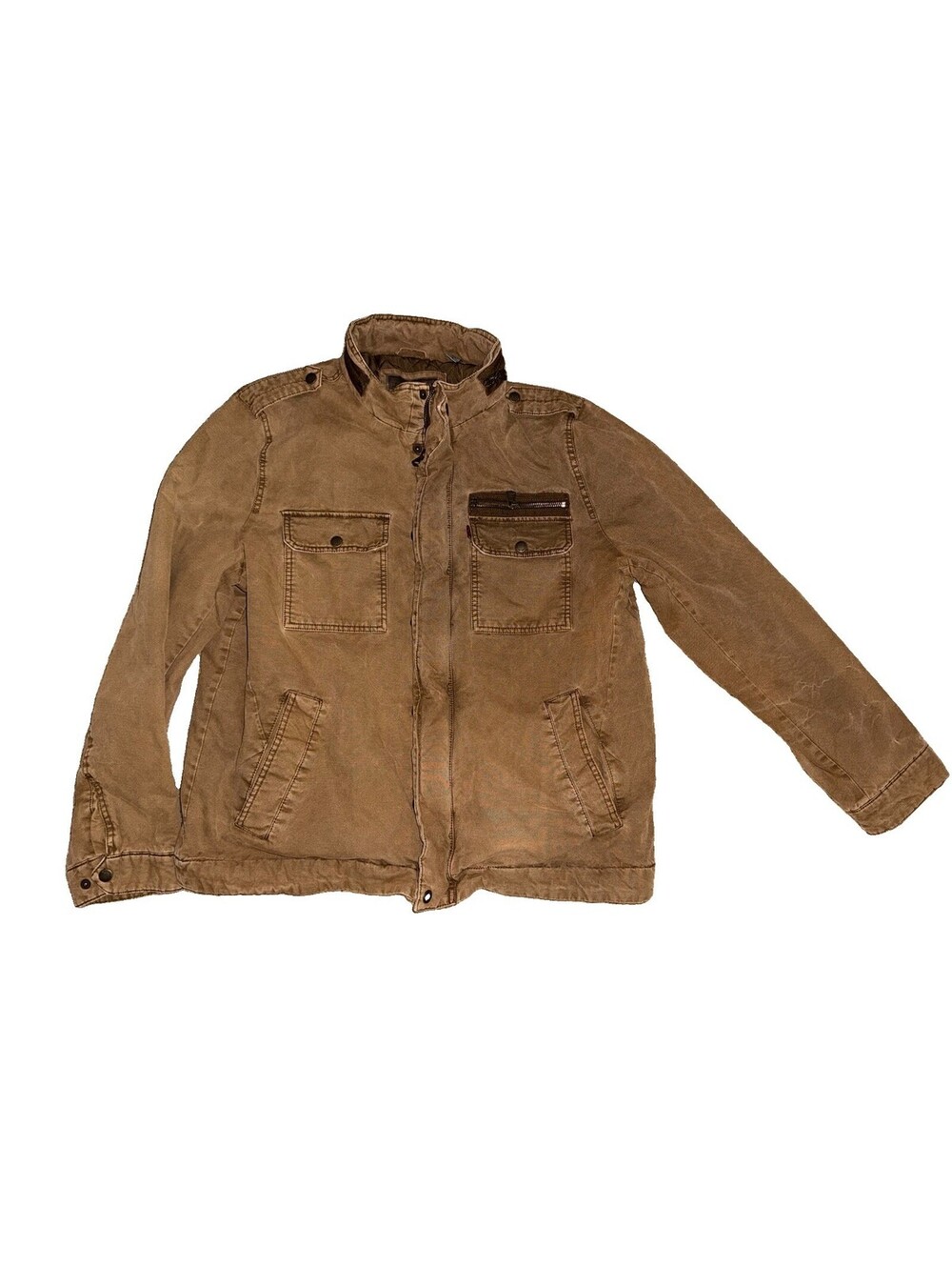 Levi’s Men’s Military Field Jacket Brown Quilted Size Large Outdoor Work Rugged